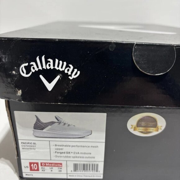 Callaway Men’s Pacific SL Golf Shoes Gray/White, Size 10 M - Picture 7 of 7